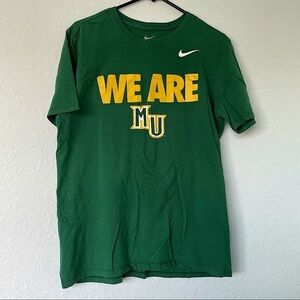 The Nike Tee Athletic Cut “We Are MU” T-shirt Green‎ Size Large